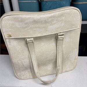 Vintage Samsonite Silhouette Marble Cream Totes